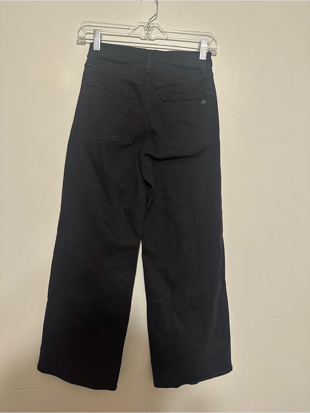 rag & bone Black Ankle-Length Wide-Leg Jeans - Picture 3 of 5